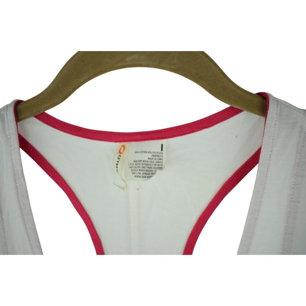 ORageous Womens Size L White Henley Racer Tank Swimsuit Coverup New with Tags - Picture 3 of 5